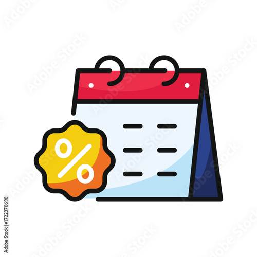 Calendar with discount tag