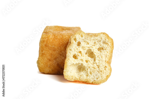 Fried Tofu Puffs with Airy Texture - Asian Vegetarian Cooking Ingredient