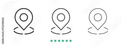 Location point icon. Thin line icon vector