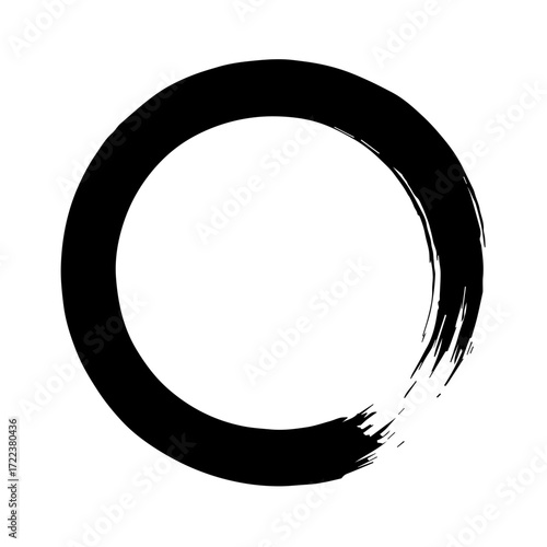 Vector icon of an Enso circle