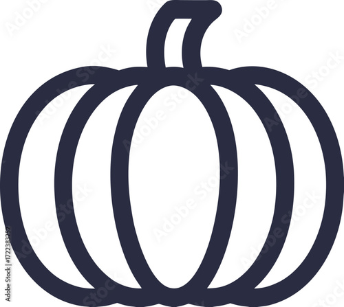 A simple illustration of a pumpkin 