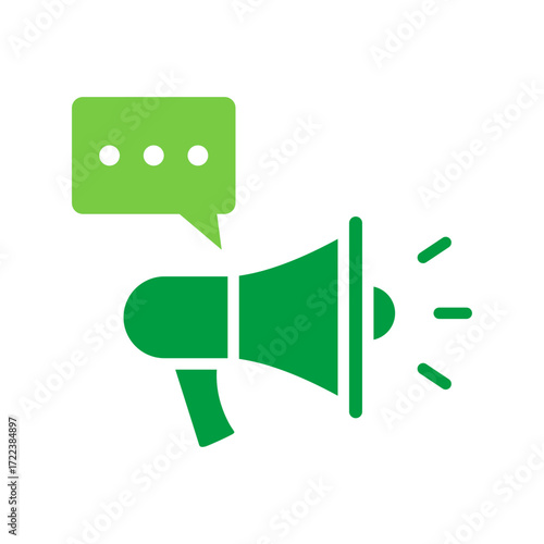 Advertising Icon Vector Illustration Green Version