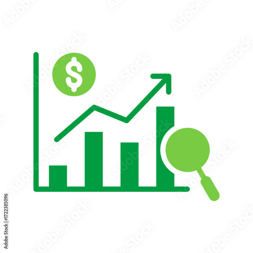 Forecasting Icon Vector Illustration Green Version