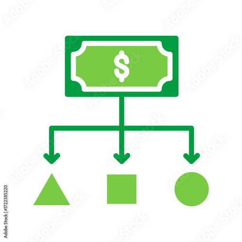 Allocation Icon Vector Illustration Green Version