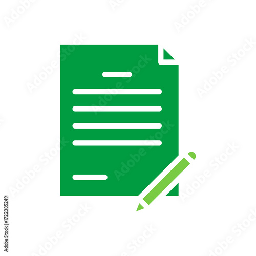 Proposal Icon Vector Illustration Green Version