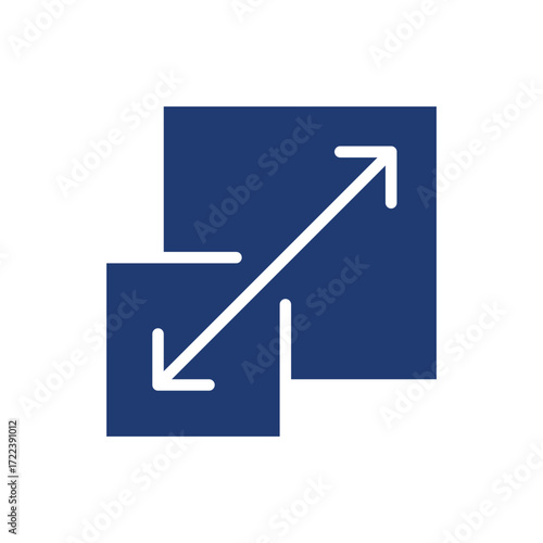 Scalability Icon Vector Illustration Blue Version