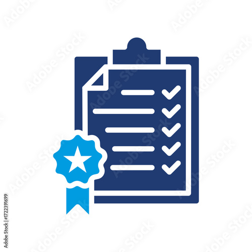 Standardization Icon Vector Illustration Blue Version