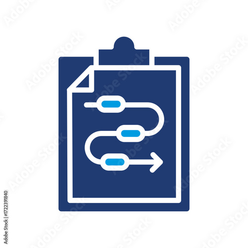 Procedure Icon Vector Illustration Blue Version