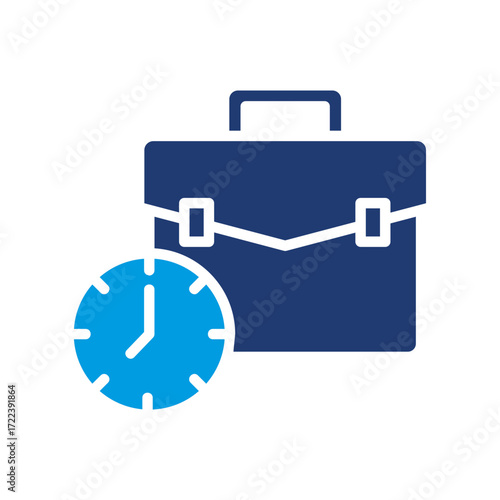 Business Efficiency Icon Vector Illustration Blue Version