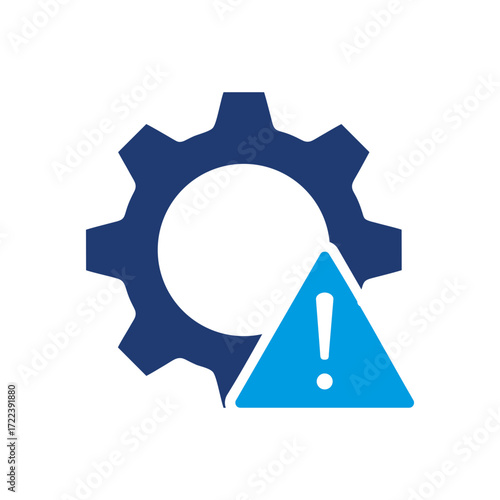Risk Icon Vector Illustration Blue Version