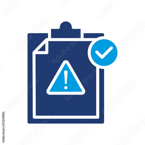 Contingency Icon Vector Illustration Blue Version