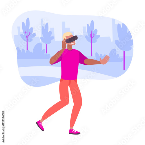 Immersive Virtual Reality Experience for Modern Man Engaging with Digital Park Environment