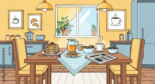 A Hearty Breakfast on a Sunny Morning