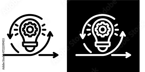 Agile Approach  Icon Set White Style Collection

