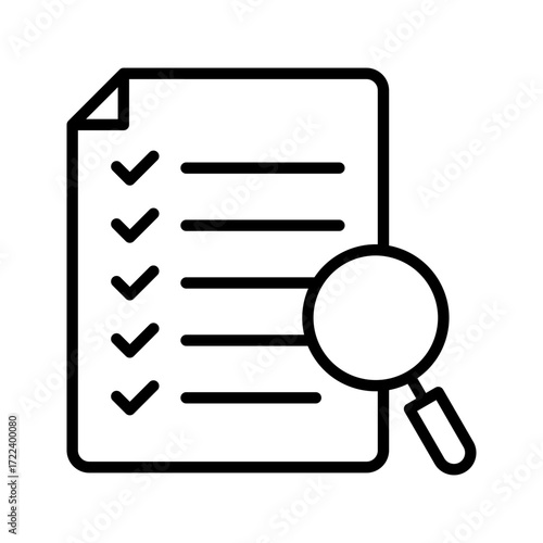 Evaluation Icon Vector Illustration Line Version
