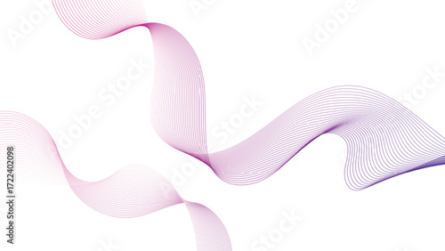 Purple Abstract Line Wave Background  Smooth Gradient Flow Minimal Vector Design