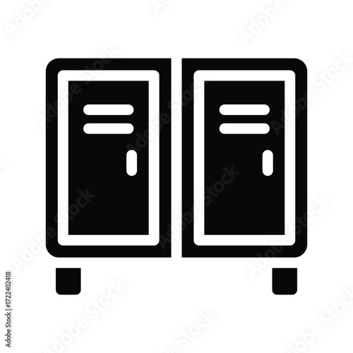 lockers room glyph icon illustration vector graphic.eps