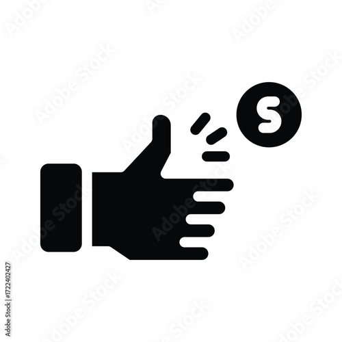 coin toss glyph icon illustration vector graphic.eps