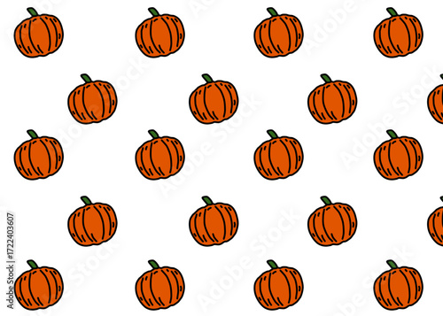 Pumpkin background illustration with white colour. Social media banner and presentation background template. Halloween season