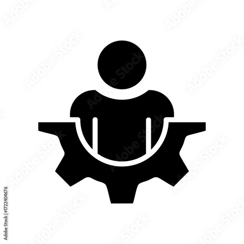 Management Icon Vector Illustration Glyph Version