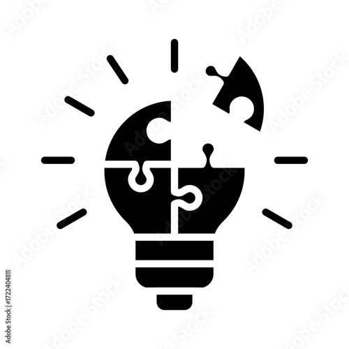 Problem Solving Icon Vector Illustration Glyph Version