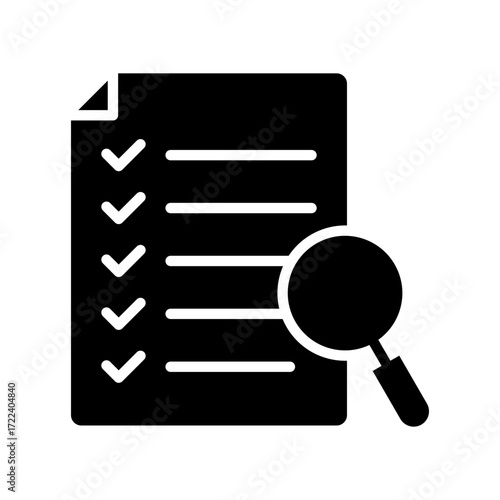 Evaluation Icon Vector Illustration Glyph Version
