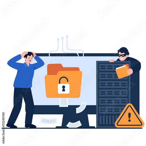 Hacker steals data from locked folder