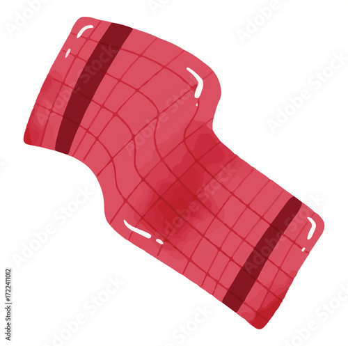 red towel bath