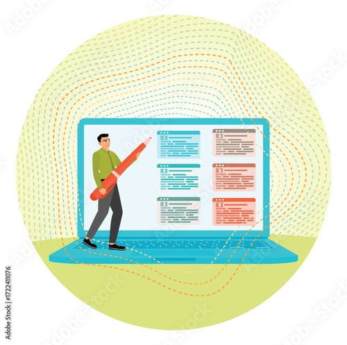 Prioritize important task, project management software or planner concept.