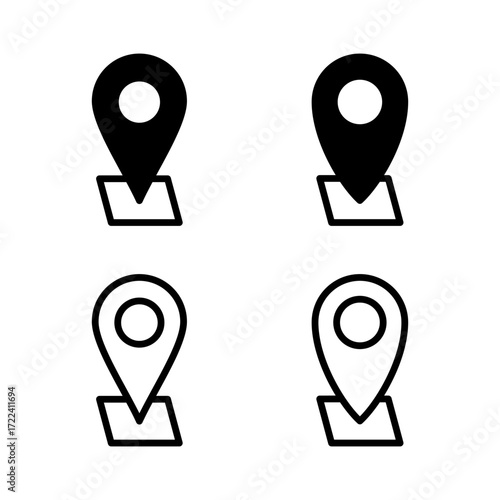 Address icon vector illustration. home location sign and symbol. pinpoint