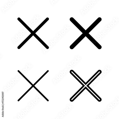 Close icon vector illustration. Delete sign and symbol. cross sign