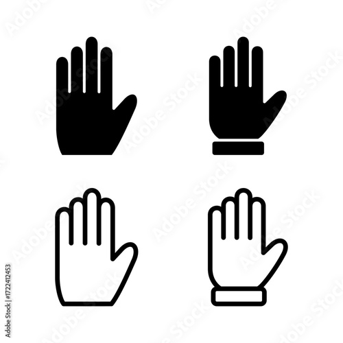 Hand icon vector illustration. hand sign and symbol. hand gesture