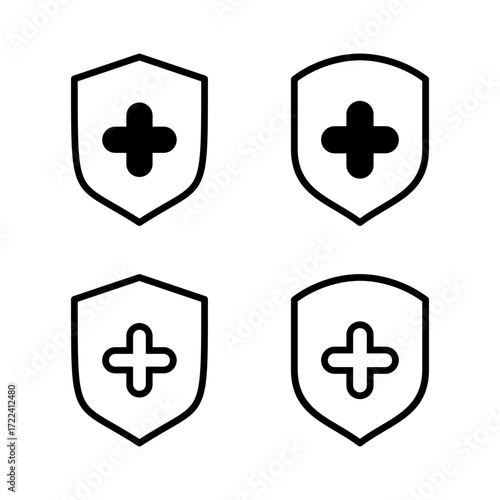 Health insurance icon vector illustration. Insurance document sign and symbol