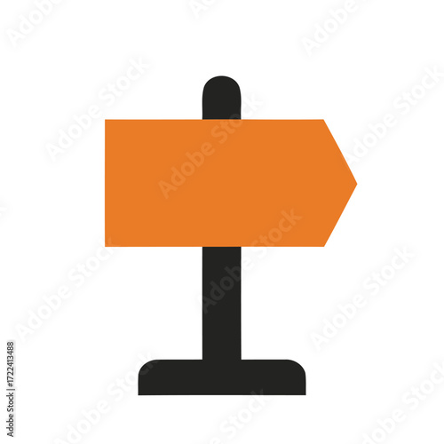 blank sign on a white background