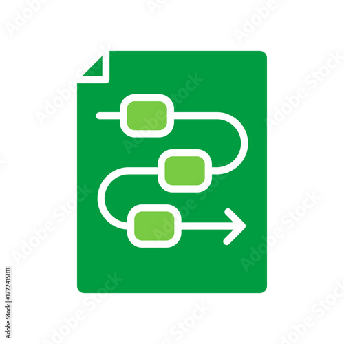Procedure Icon Vector Illustration Green Version