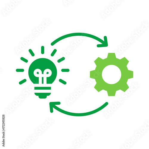Implementation Icon Vector Illustration Green Version