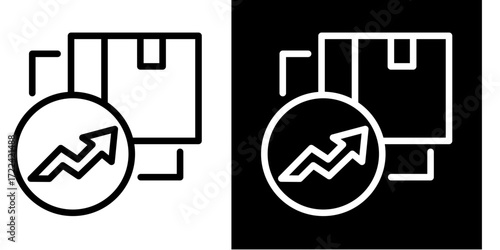 Quantity Demanded  Icon Set White Style Collection
