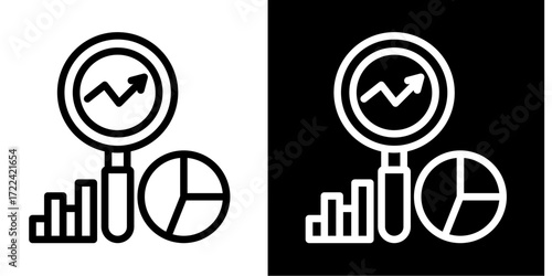 Competitive Market  Icon Set White Style Collection
