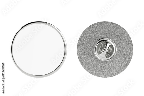 Tableau sur toile Silver Metal Badge Pin