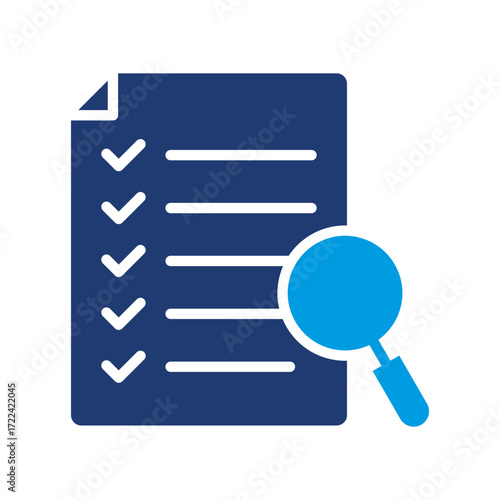 Evaluation Icon Vector Illustration Blue Version