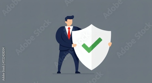  Businessperson with Trust Shield