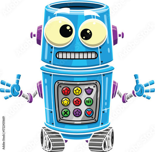 PrintHapFunnyFunny Robot with Big Eyes