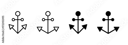 Anchor icon vector. Anchor sign and symbol. Anchor marine icon.