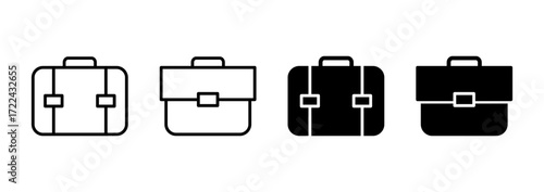 Briefcase icon vector. suitcase sign and symbol. luggage symbol.