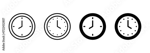 Clock icon vector. Time sign and symbol. watch icon
