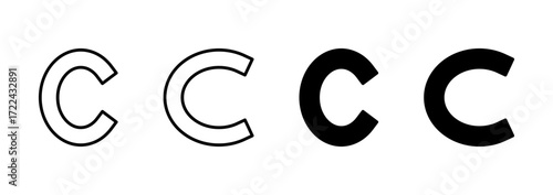 Copyright icon vector. copyright sign and symbol