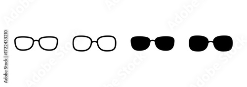 Glasses icon vector. Glasses sign and symbol
