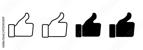 Like icon vector. Thumbs up sign and symbol. Hand like