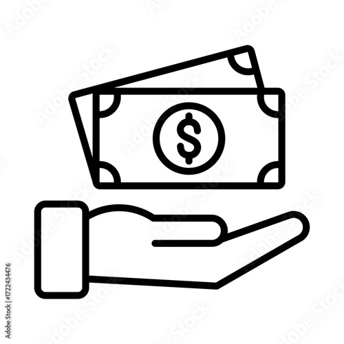 Loan Icon Vector Illustration Line Version