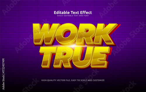 work true editable text effect